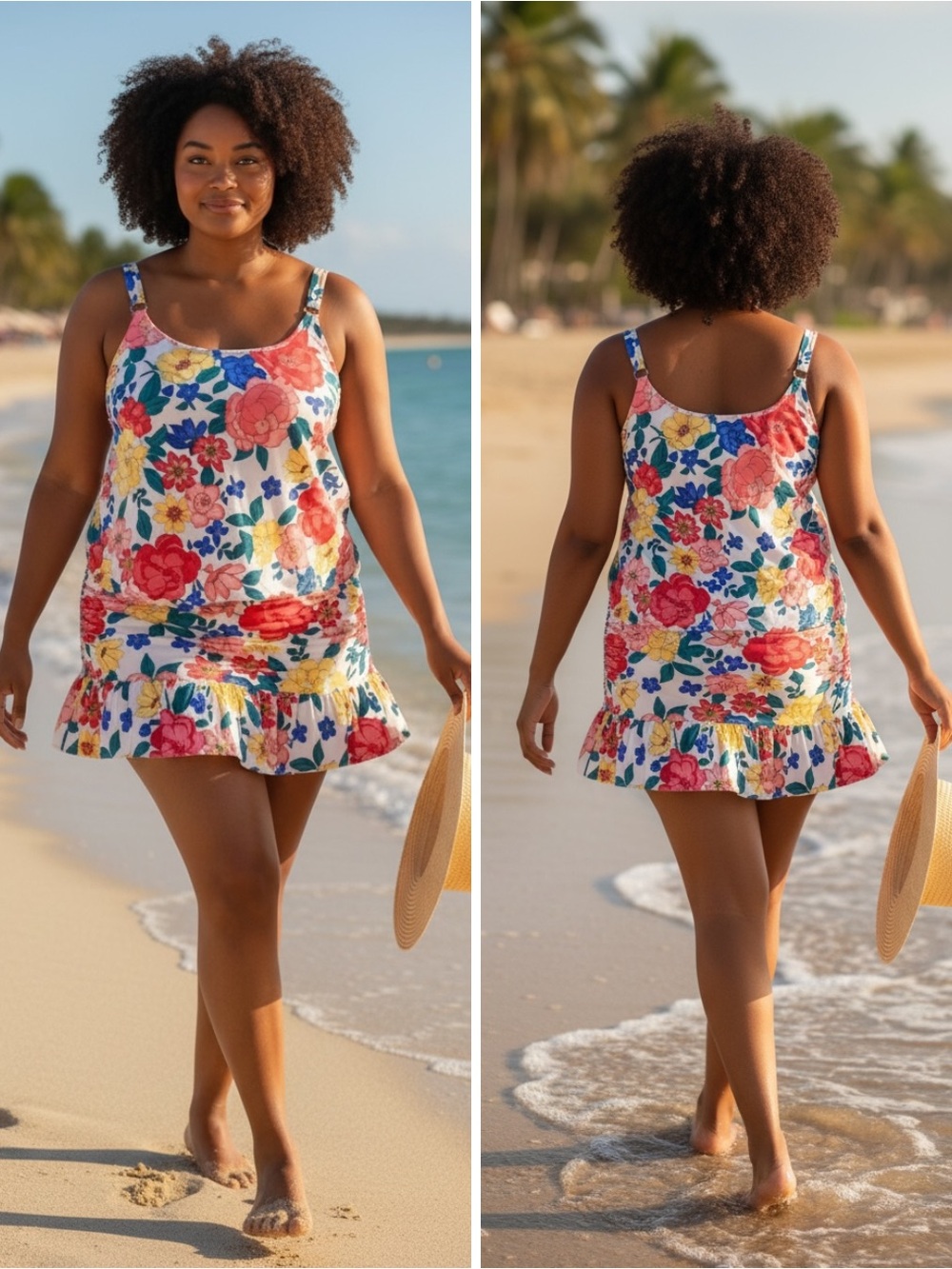 NWT Liz Claiborne Plus Size 24W Floral Skirted 2 Piece Swimsuit Set